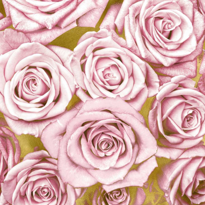 Picture of PINK ROSES ON GOLD
