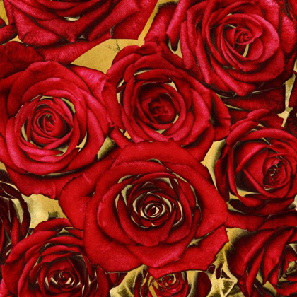 Picture of ROSES - RED ON GOLD