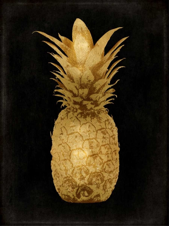 Picture of GOLD PINEAPPLE ON BLACK I