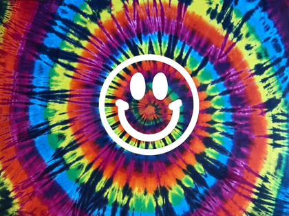 Picture of TIE DYE RAINBOW HAPPY FACE