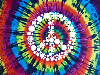 Picture of TIE DYE RAINBOW PEACE SIGN II