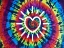 Picture of TIE DYE RAINBOW RADIANT HEART