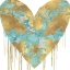 Picture of BIG HEARTED AQUA AND GOLD