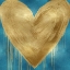 Picture of BIG HEARTED GOLD ON AQUA