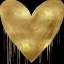 Picture of BIG HEARTED GOLD ON BLACK