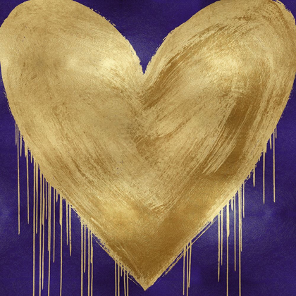 Picture of BIG HEARTED GOLD ON PURPLE