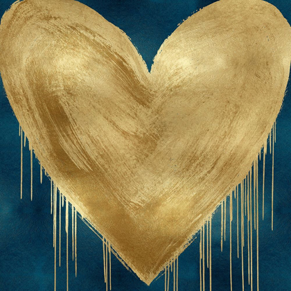 Picture of BIG HEARTED GOLD ON TEAL