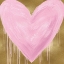 Picture of BIG HEARTED PINK ON GOLD