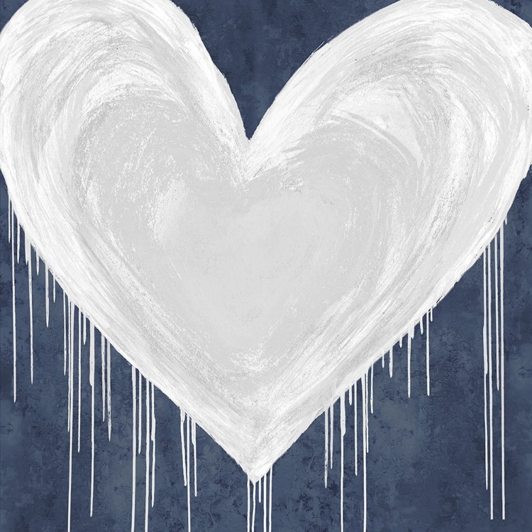 Picture of BIG HEARTED WHITE ON BLUE