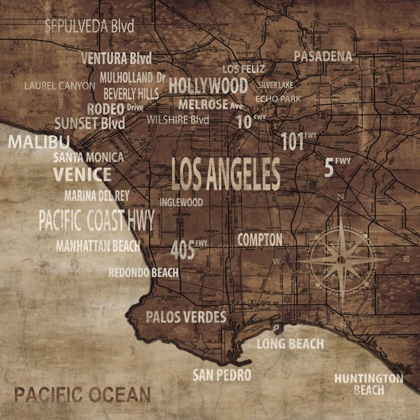 Picture of MAP OF LOS ANGELES