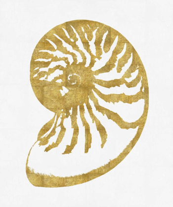 Picture of SEA LIFE - GOLD ON WHITE III