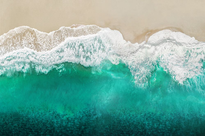 Picture of TEAL OCEAN WAVES FROM ABOVE I