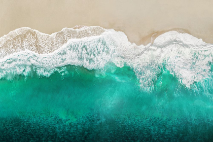 Picture of TEAL OCEAN WAVES FROM ABOVE I