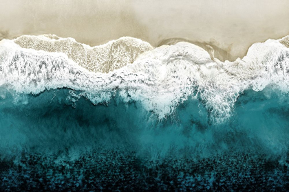 Picture of TEAL OCEAN WAVES FROM ABOVE II