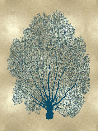 Picture of SEA FAN TEAL ON GOLD II