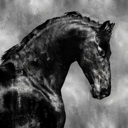 Picture of BLACK STALLION ON SILVER
