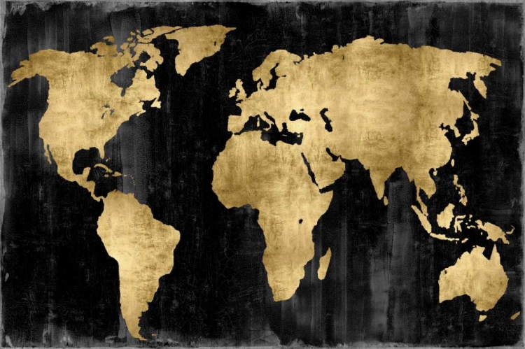 Picture of THE WORLD - GOLD ON BLACK