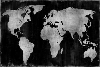 Picture of THE WORLD - SILVER ON BLACK