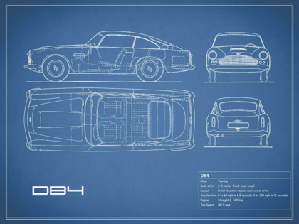 Picture of ASTON DB4 -BLUE