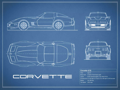 Picture of CORVETTE C3-BLUE