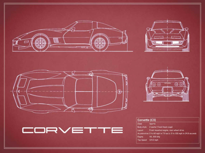 Picture of CORVETTE C3-MAROON