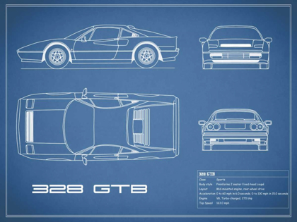 Picture of FERRARI 328-GTB-BLUE