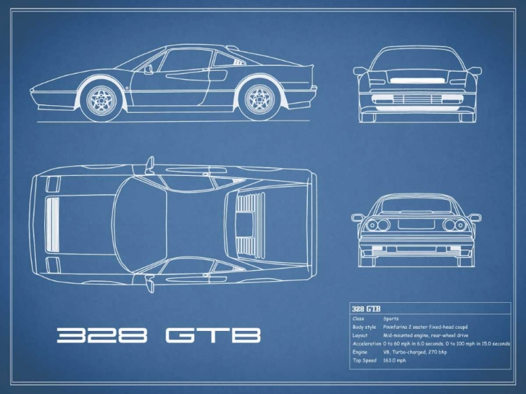 Picture of FERRARI 328-GTB-BLUE