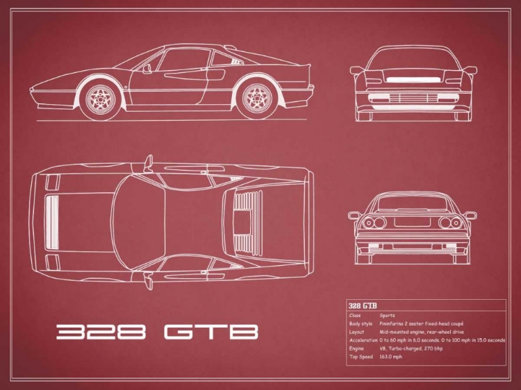 Picture of FERRARI 328-GTB-MAROON