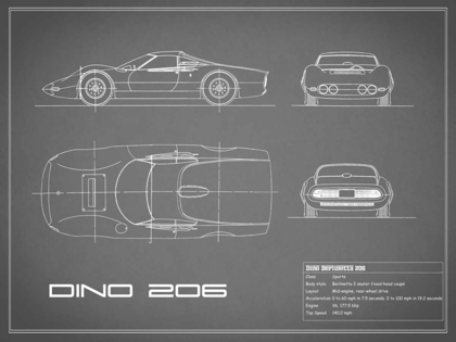 Picture of FERRARI DINO 206 1965-GREY