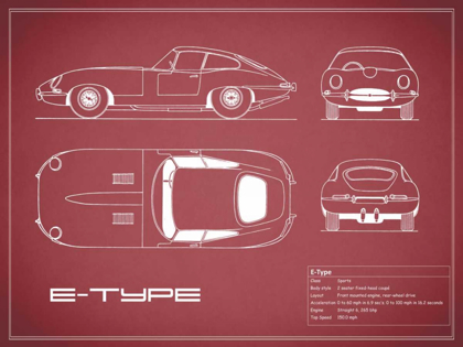 Picture of JAGUAR E-TYPE-MAROON