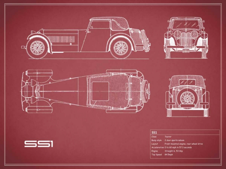 Picture of JAGUAR SS1-MAROON