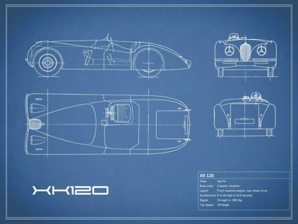 Picture of JAGUAR XK-120-BLUE