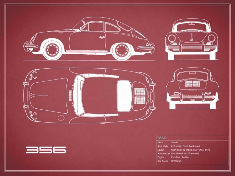 Picture of PORSCHE 356C-MAROON