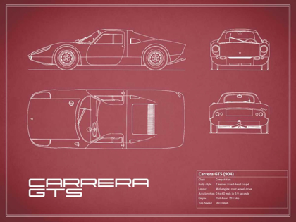 Picture of PORSCHE CARRERA GTS-MAROON