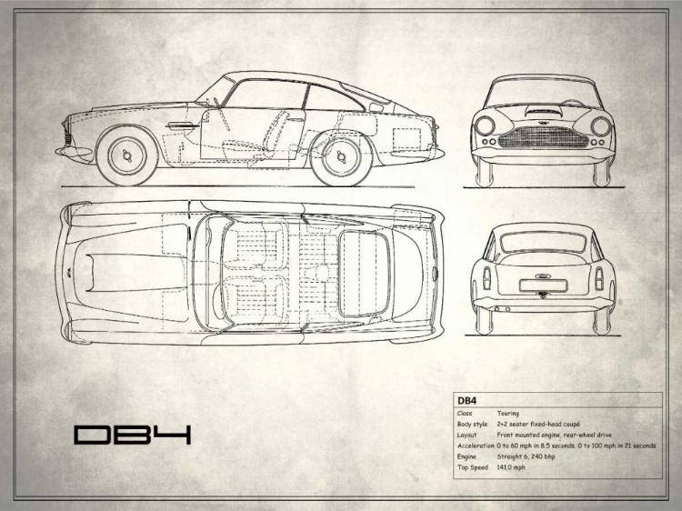 Picture of ASTON DB4 WHITE