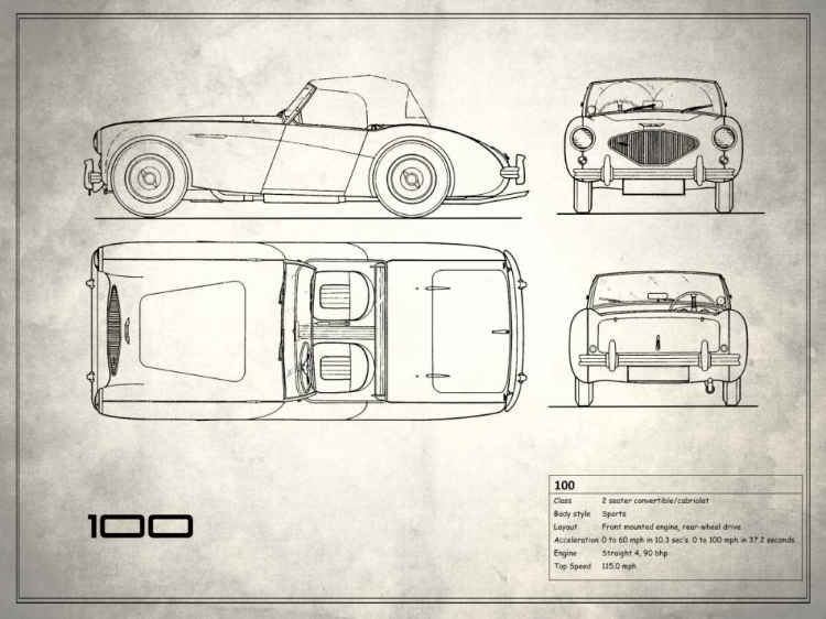 Picture of AUSTIN-HEALEY 100 WHITE