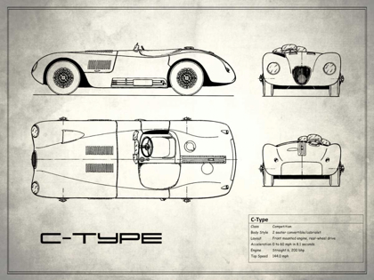 Picture of JAGUAR C-TYPE WHITE