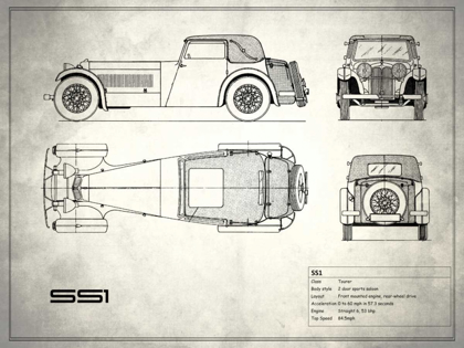 Picture of JAGUAR SS-100 WHITE