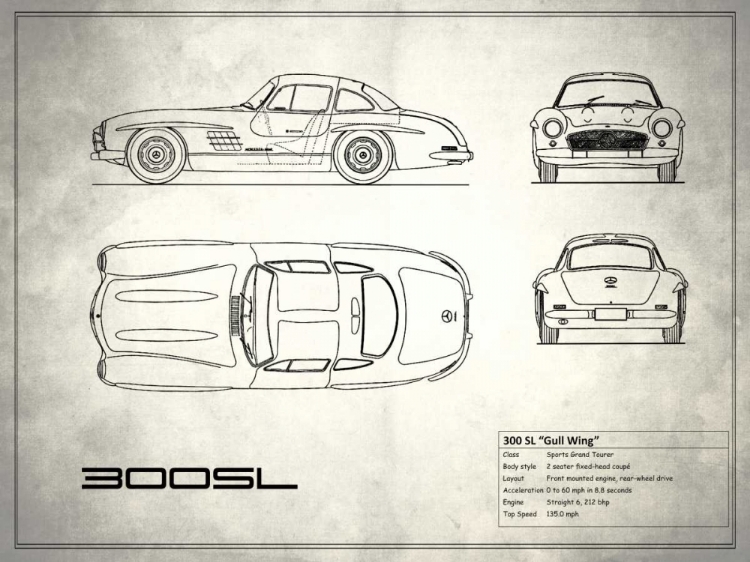 Picture of MERCEDES 300SL GULLWING WHITE