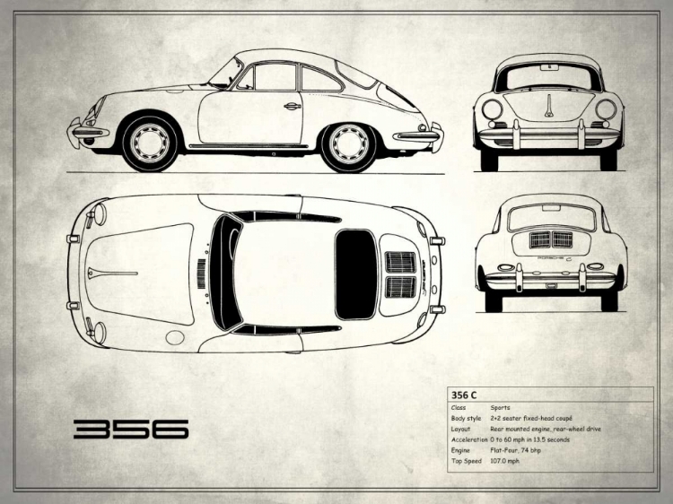 Picture of PORSCHE 356C WHITE