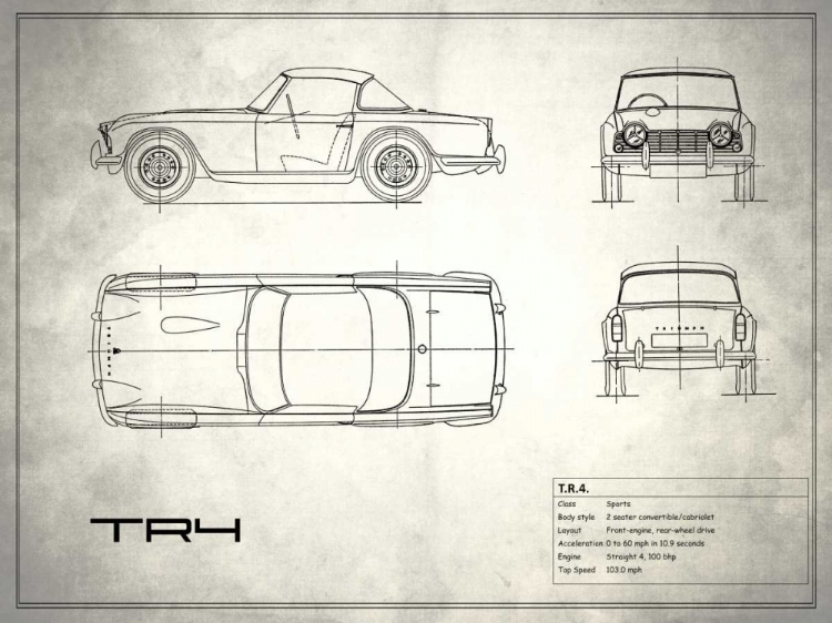 Picture of TRIUMPH TR4 WHITE