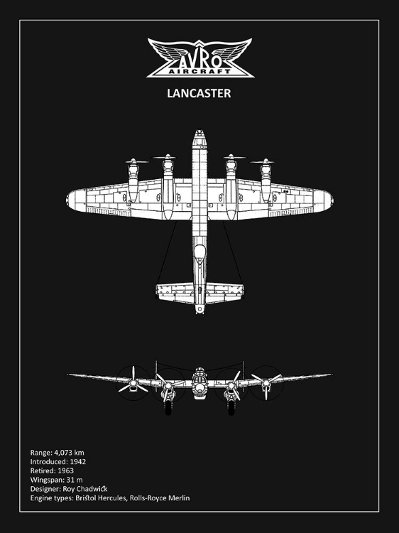 Picture of BP AVRO LANCASTER BLACK 