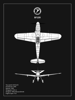 Picture of BP MESSERSCHMITT ME 109 BLACK 