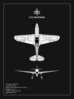 Picture of BP P-51 MUSTANG BLACK 