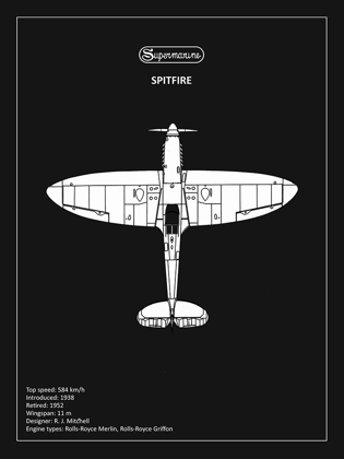 Picture of BP SUPERMARINE SPITFIRE BLACK 