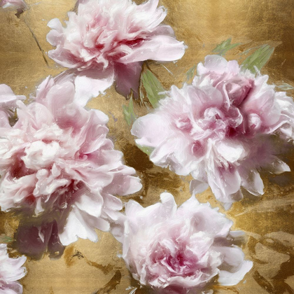 Picture of PEONIES ON GOLD I