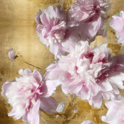 Picture of PEONIES ON GOLD II