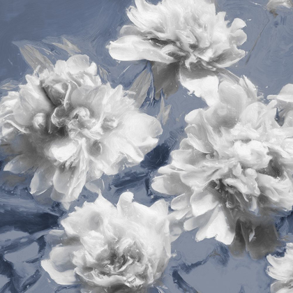 Picture of PEONIES ON INDIGO I