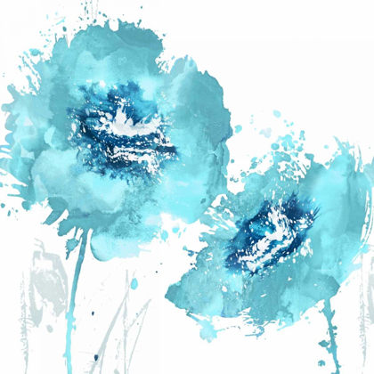 Picture of FLOWER BURST IN AQUA II