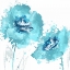 Picture of FLOWER BURST IN AQUA II